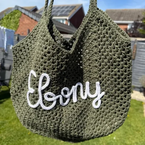 Stylish, practical beach bag - Olive Green