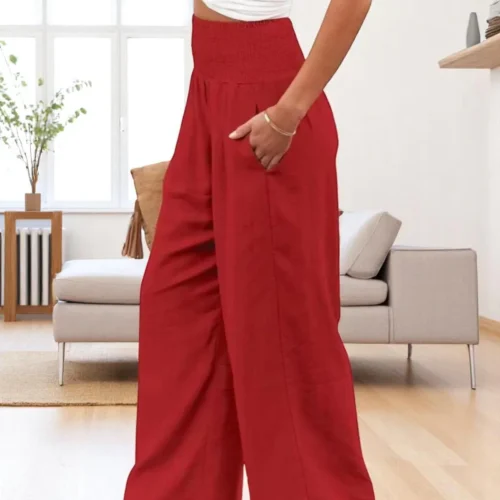High Waist Wide Leg Trousers - Image 6