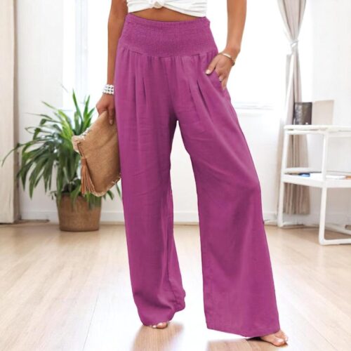High Waist Wide Leg Trousers - Image 5