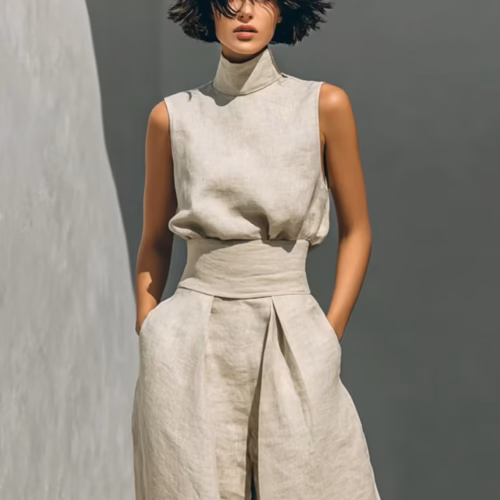 Handmade Cotton Linen Sleeveless