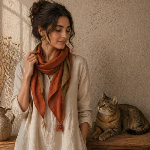 Handmade Linen Scarf