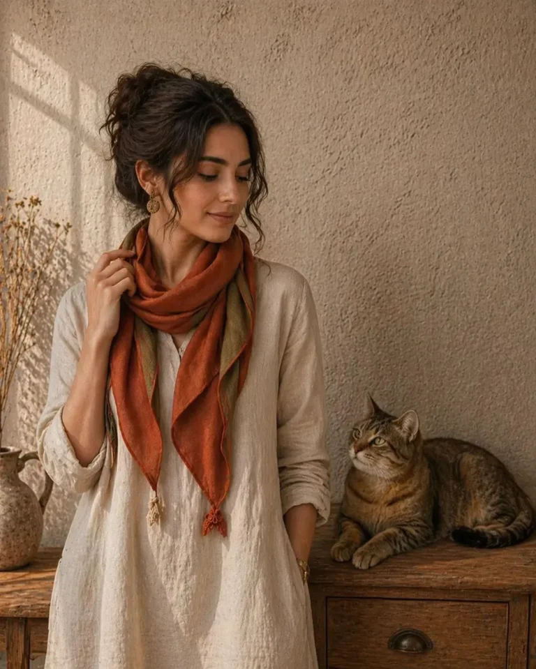 Handmade Linen Scarf