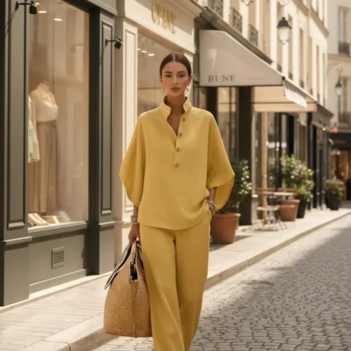 Linen Two Piece Set Women - Image 4